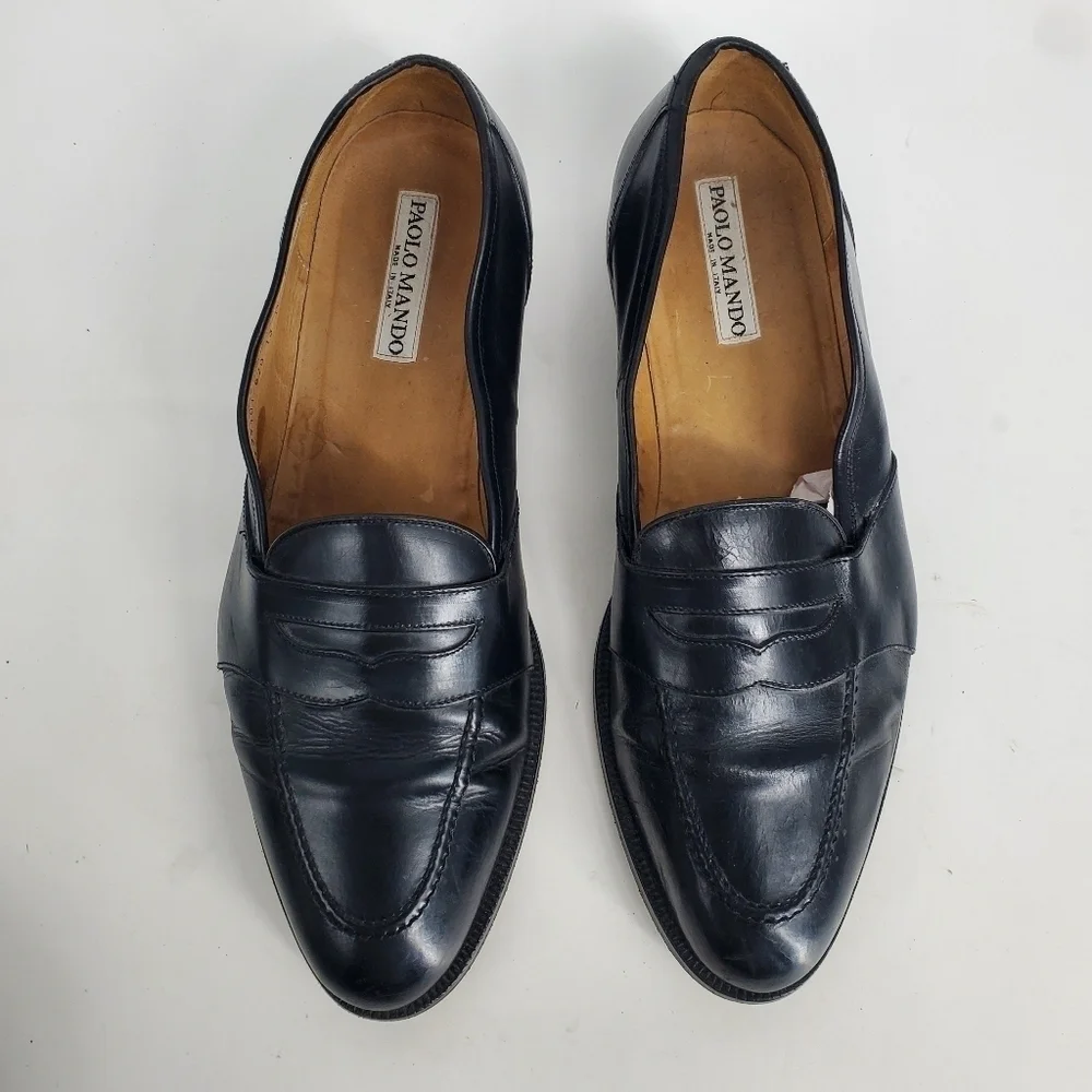 Paolo Mando Dress Shoe Men's 13 D Dani Loafers Black